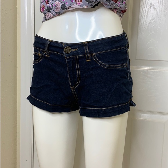 Stretchy Jean Shorts- Indigo Rein - Picture 1 of 8